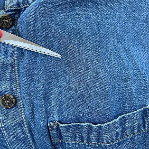 Vintage Shaver Lake Stonewashed Denim Button Up - Picture 7 of 8